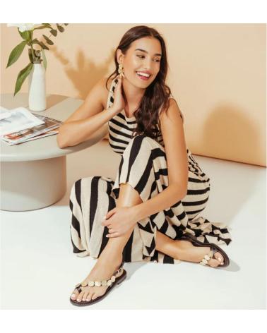 OH MY SANDALS 5787 SANDALE EN CUIR NOIR NEGRO