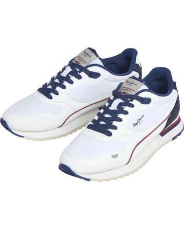PEPE JEANS SCARPE DA GINNASTICA BEXLEY SOUTH PMS400007 BIANCO 800WHITE