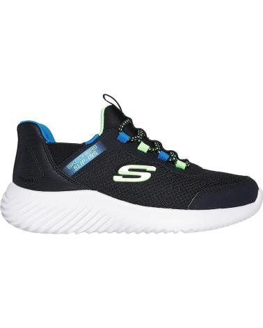 SKECHERS SLIP-INS BOUNDER BRISK 403822L BLACK/LIME SNEAKERS NEGRO