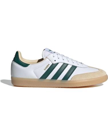 ADIDAS SAMBA OG JS3831 - ZAPATILLAS BLANCAS Y VERDES CLOUD COLLEGIATE GREEN GUM WHITE