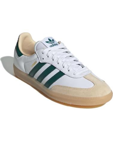 ADIDAS SAMBA OG JS3831 - ZAPATILLAS BLANCAS Y VERDES CLOUD COLLEGIATE GREEN GUM WHITE