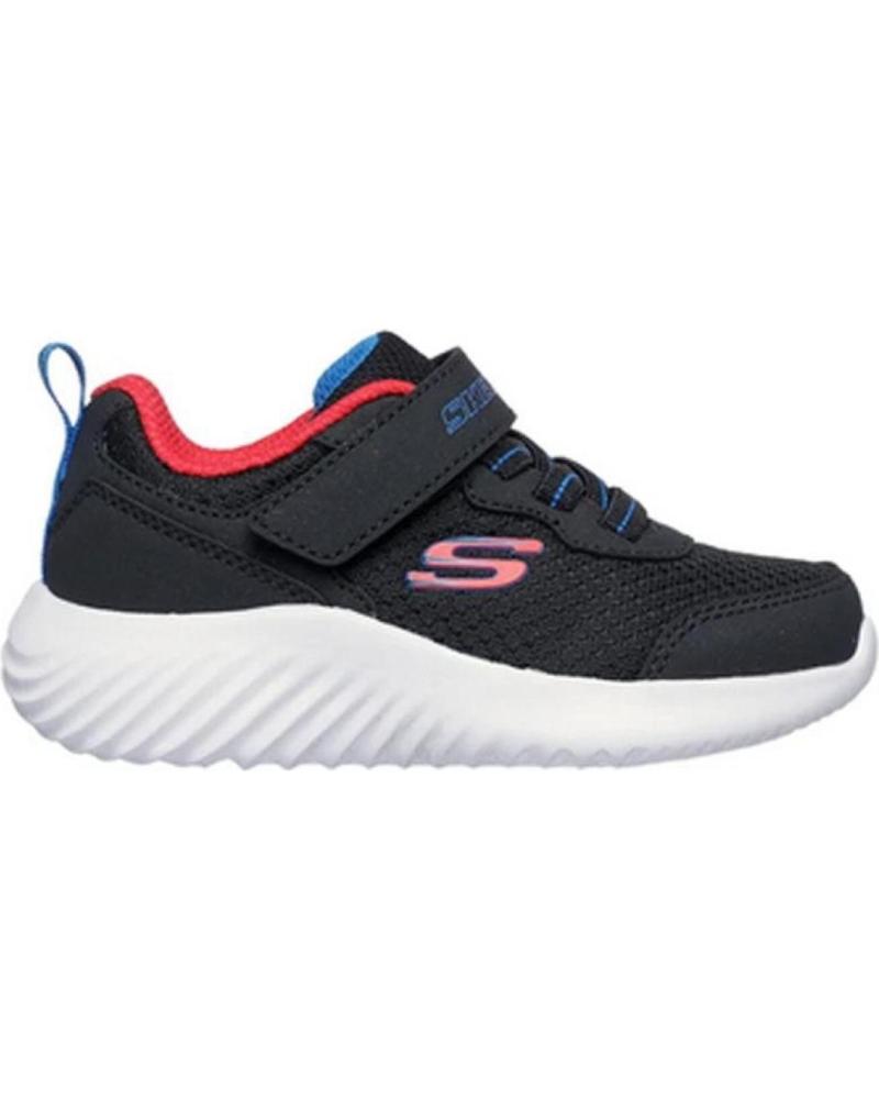 SKECHERS CHAUSSURE BOUNDER T 403906N-BLK NOIRE MULTICOLORE À FERMETURE ADHÉRENTE NEGRO