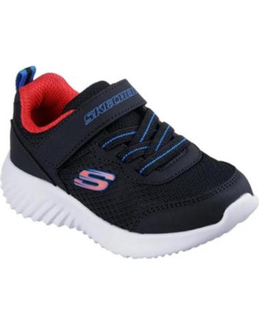 SKECHERS CHAUSSURE BOUNDER T 403906N-BLK NOIRE MULTICOLORE À FERMETURE ADHÉRENTE NEGRO