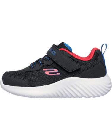 SKECHERS CHAUSSURE BOUNDER T 403906N-BLK NOIRE MULTICOLORE À FERMETURE ADHÉRENTE NEGRO