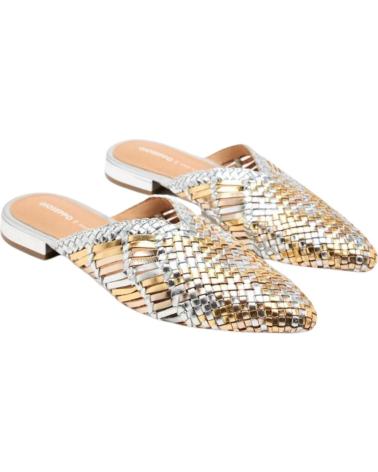 MULES GIOSEPPO LAGRANGE 75444-P DE COURO TRANÇADO COR PRATA PLATA