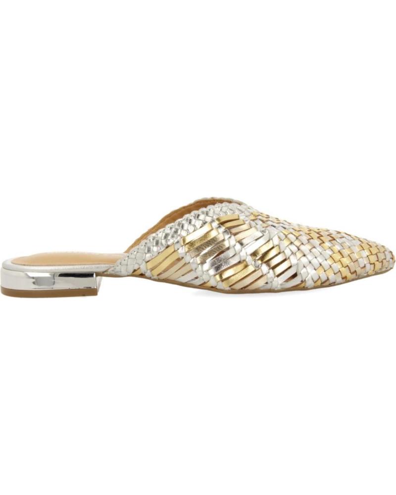 MULES GIOSEPPO LAGRANGE 75444-P DE COURO TRANÇADO COR PRATA PLATA