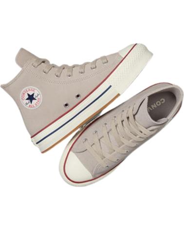 CONVERSE CHUCK TAYLOR ALL STAR A12469C - TÊNIS CANO ALTO DE CAMURÇA BEGE BEIGE