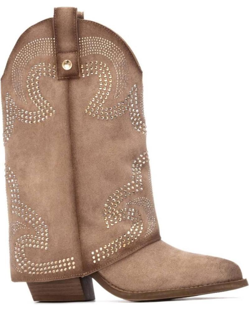 XTI 144467 BEIGE COWBOY BOOTS WITH WESTERN STYLE EMBROIDERY BEIGE