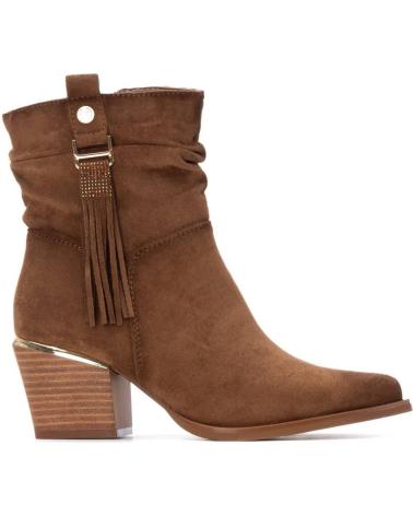 XTI 144461 CAMEL SUEDE ANKLE BOOTS WITH FRINGES WESTERN STYLE MARRóN