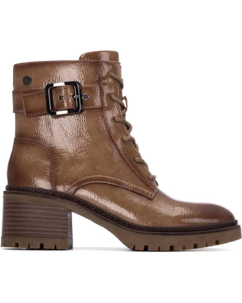 XTI 144275 BEIGE ANKLE BOOT WITH HEEL, LACES AND BUCKLE BEIGE