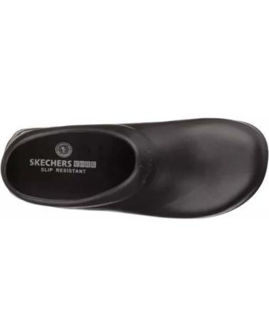 SKECHERS NON-SLIP WORK CLOGS FOR MEN BLACK NEGRO