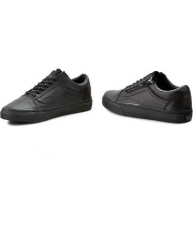 VANS OLD SKOOL OFF THE WALL EN CUIR NOIR AVEC FERMETURE ÉCLAIR LATÉRALE NEGRO