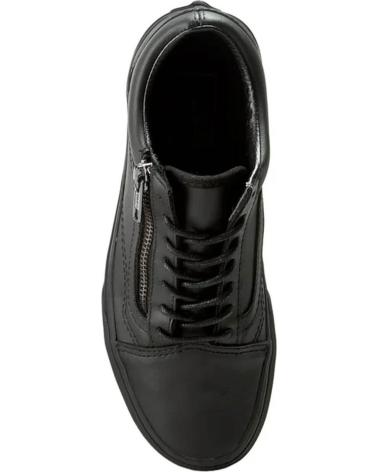 VANS OLD SKOOL OFF THE WALL EN CUIR NOIR AVEC FERMETURE ÉCLAIR LATÉRALE NEGRO