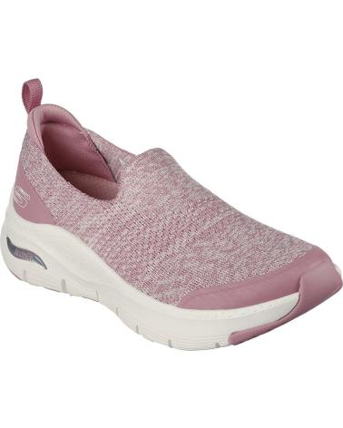 SKECHERS ZAPATILLAS EN PARA MUJER MAUVE KNIT-WHITE TRIM