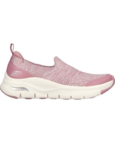 SKECHERS ZAPATILLAS EN PARA MUJER MAUVE KNIT-WHITE TRIM