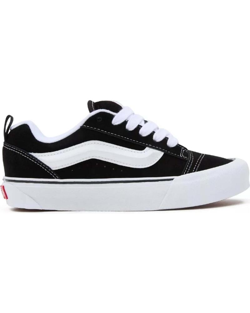 ZAPATILLAS CASUAL VANS OFF THE WALL - NEGRAS CON FRANJA Y SUELA BLANCAS NEGRO