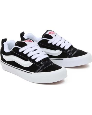 ZAPATILLAS CASUAL VANS OFF THE WALL - NEGRAS CON FRANJA Y SUELA BLANCAS NEGRO