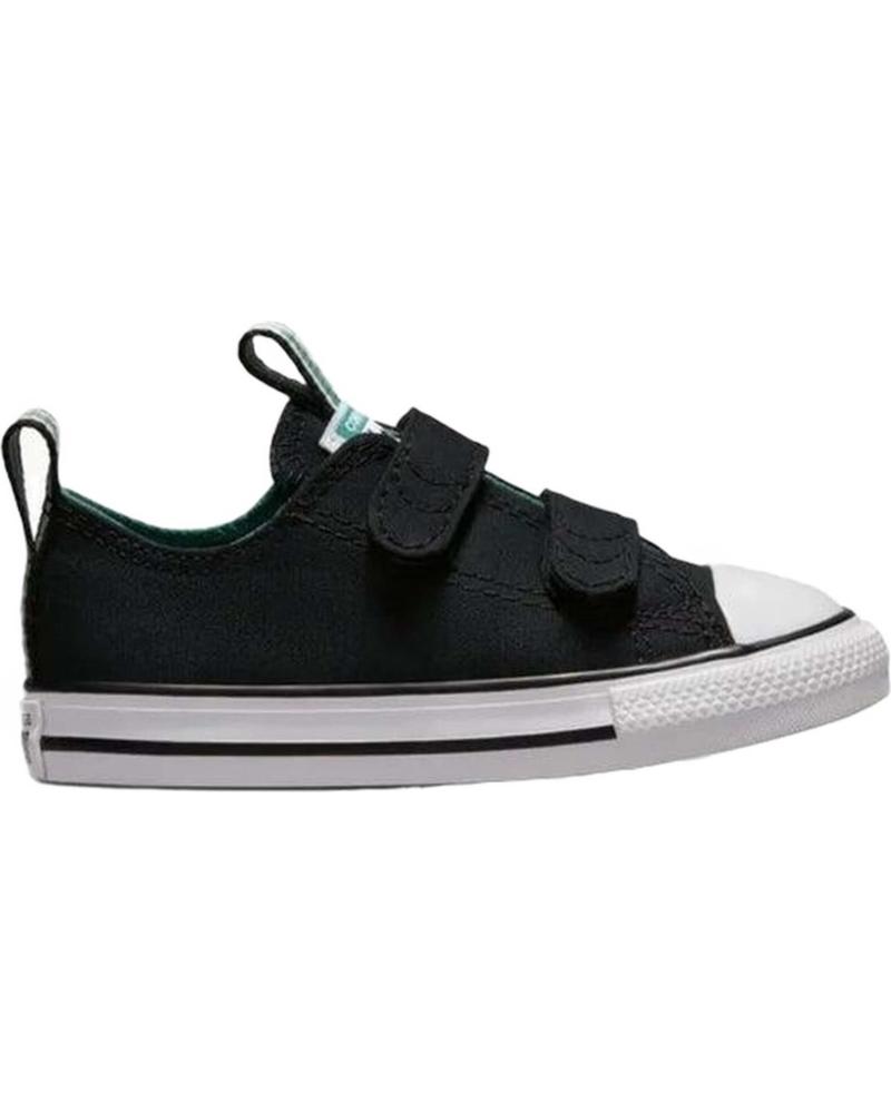 CONVERSE CHUCK TAYLOR ALL STAR CANVAS-SNEAKER MIT KLETTVERSCHLUSS SCHWARZ FÜR KINDER NEGRO