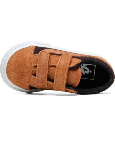 VANS OLD SKOOL V KINDER-SNEAKER BRAUN MIT KLETTVERSCHLUSS MARRóN