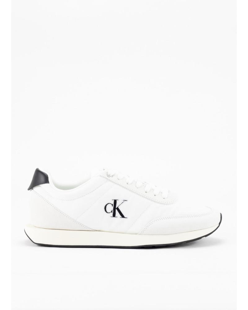 ZAPATILLAS CALVIN KLEIN RETRO RUNNER ESS MIX MAT BLANCAS BLANCO