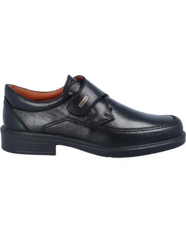 LUISETTI 0108 CONFORT STEP - ZAPATO DE PIEL NEGRO CON CIERRE DE VELCRO NEGRO