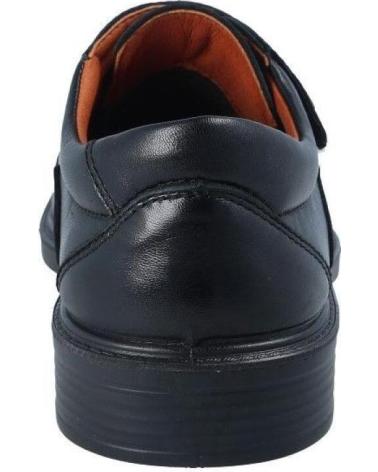 LUISETTI 0108 CONFORT STEP - ZAPATO DE PIEL NEGRO CON CIERRE DE VELCRO NEGRO