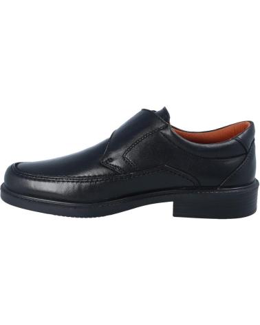 LUISETTI 0108 CONFORT STEP - ZAPATO DE PIEL NEGRO CON CIERRE DE VELCRO NEGRO