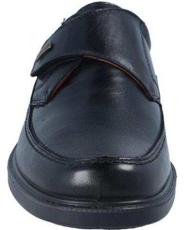 LUISETTI 0108 CONFORT STEP - ZAPATO DE PIEL NEGRO CON CIERRE DE VELCRO NEGRO