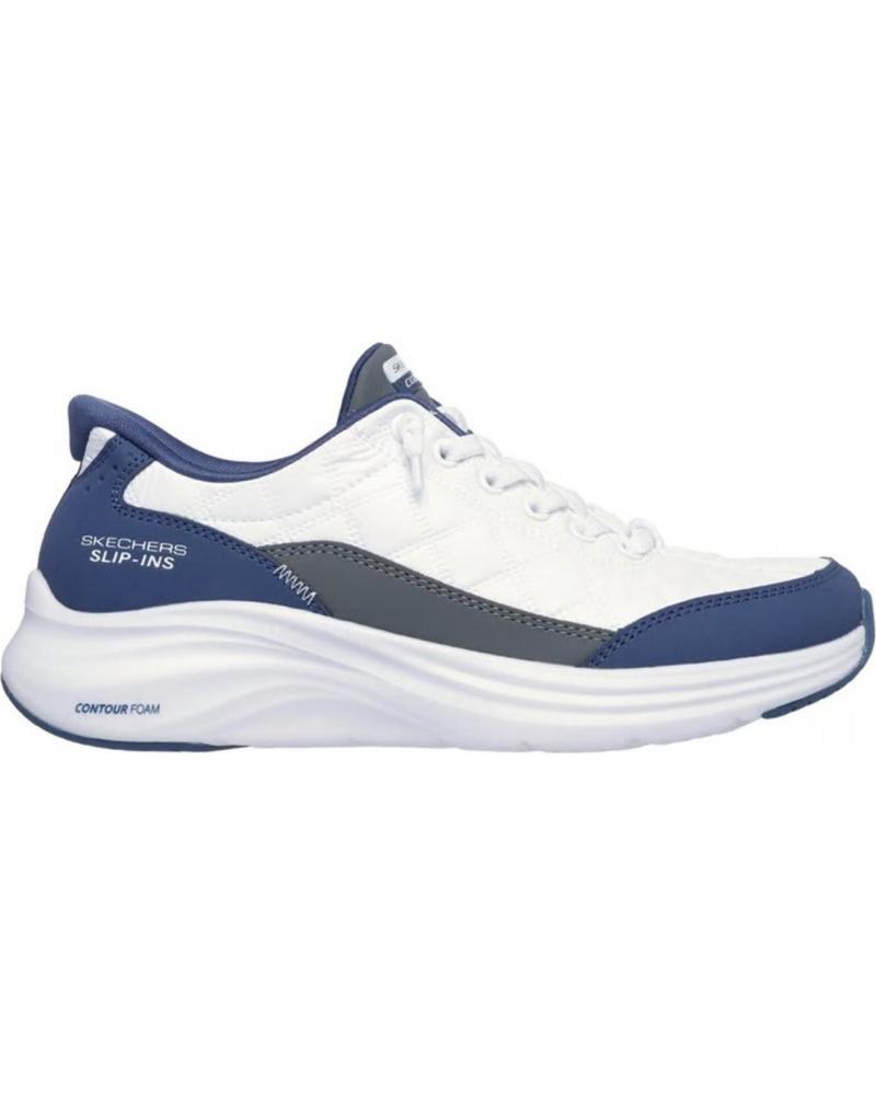 SKECHERS SLIP-INS VAPOR FOAM WEISS-BLAU BLANCO