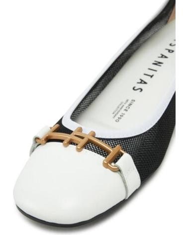 HISPANITAS HV253992 PUMPS MIT NIEDRIGEM ABSATZ, SCHWARZ-WEISS BLANCO