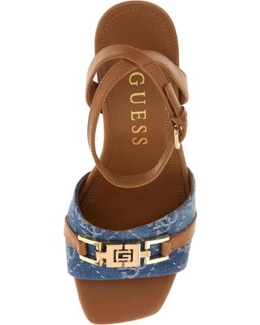 GUESS GRATO2 ABSATZSANDALEN MIT BLAUEN DENIM-DETAILS AZUL