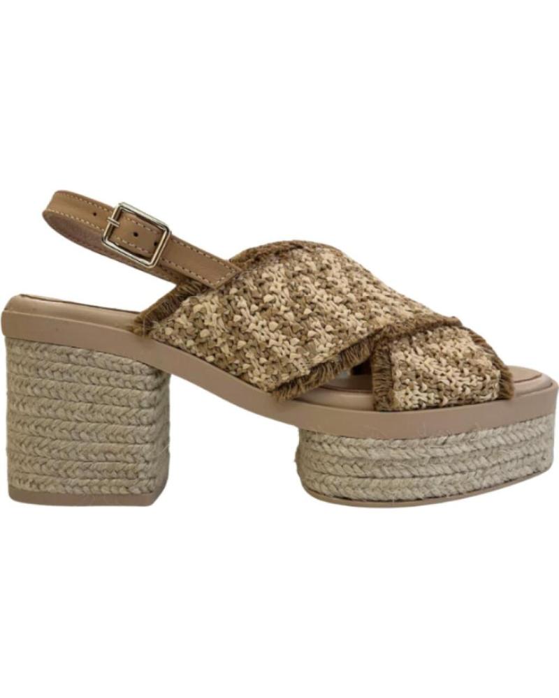 GAIMO SANDALIA COCOA MARRÓN DE PLATAFORMA Y TACÓN BLOQUE MARRóN