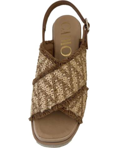 GAIMO SANDALIA COCOA MARRÓN DE PLATAFORMA Y TACÓN BLOQUE MARRóN