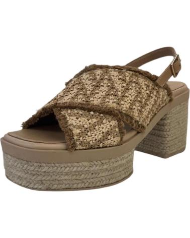 GAIMO SANDALIA COCOA MARRÓN DE PLATAFORMA Y TACÓN BLOQUE MARRóN