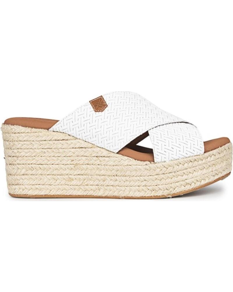 ALPARGATA DE CUÑA POPA ALBUFERA BLANCA BLANCO