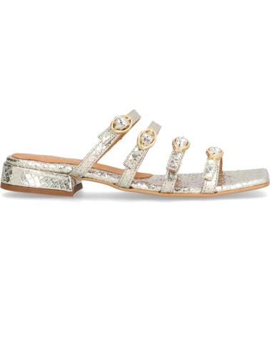 SANDÁLIAS RASAS ALPE 5144 PRATEADO COM TIRAS DE JOIAS PLATEADO
