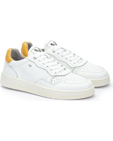 MARTINELLI NEWHAVEN 1660-2825S1 WHITE SPORTS SNEAKERS WITH YELLOW DETAIL BLANCO