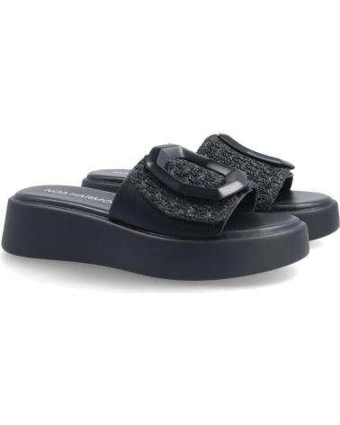 CHANCLAS DE PALA NOA HARMON 009996 NEGRAS CON PLATAFORMA NEGRO