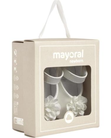 MAYORAL SABRINAS BEBÉ BRANCAS 9902 COM LAÇO FLORAL BLANCO