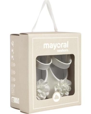 MAYORAL SABRINAS BEBÉ BRANCAS 9902 COM LAÇO FLORAL BLANCO