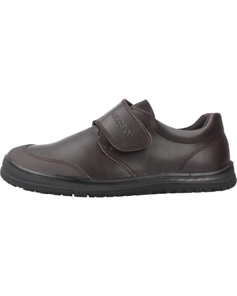 PABLOSKY MODELO 355595P - ZAPATOS ESCOLARES MARRONES CON VELCRO MARRON