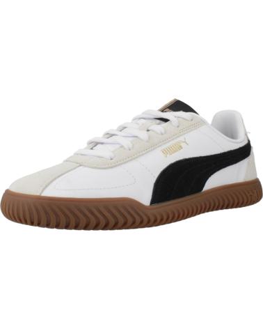 PUMA CLUB KAYZER OG - TÊNIS CASUAL BRANCO COM FAIXA PRETA E SOLA DE BORRACHA WHITE