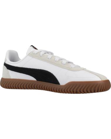PUMA CLUB KAYZER OG - TÊNIS CASUAL BRANCO COM FAIXA PRETA E SOLA DE BORRACHA WHITE
