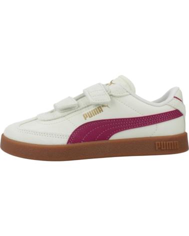 PUMA CLUB II ERA V PS - OFF-WHITE & FUCHSIA SNEAKERS WITH HOOK-AND-LOOP CLOSURE BLUE