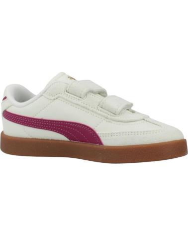 PUMA CLUB II ERA V PS - OFF-WHITE & FUCHSIA SNEAKERS WITH HOOK-AND-LOOP CLOSURE BLUE
