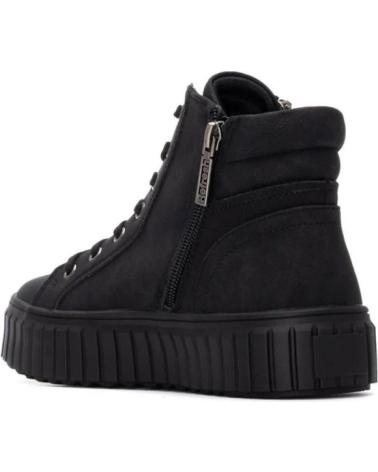 REFRESH BOTINES SNEAKER NEGROS 172891 CON PLATAFORMA Y CREMALLERA LATERAL NEGRO