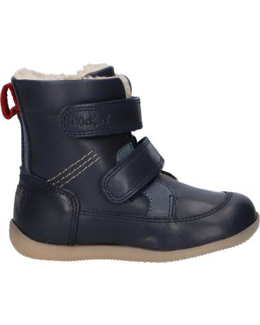 Bottes KICKERS  pour Fille 909770-10 BAMAKRATCH CUIR  10 MARINE