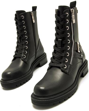 STIVALI MILITARI MTNG 54774 NERI CON CERNIERA E FIBBIA NEGRO