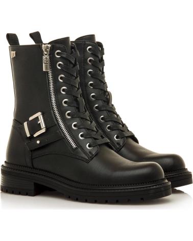 STIVALI MILITARI MTNG 54774 NERI CON CERNIERA E FIBBIA NEGRO