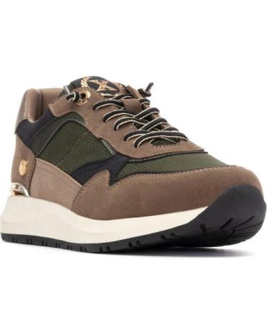 Zapatillas-casual-para-mujer-XTI-DEPORTIVO XTI MODELO 144206 SNEAKERS KAKI COMBINADO-KAKI